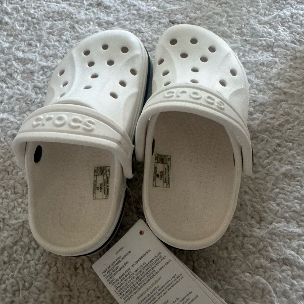 CROCS inspired Kids White Sandals